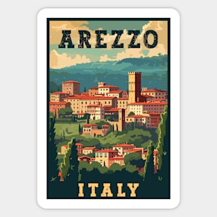 Arezzo In Italy Travel Art Sticker